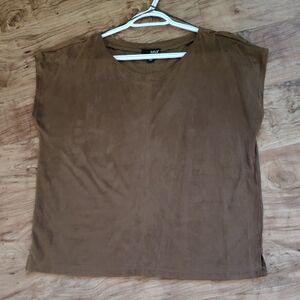 a.n.a Brown Cap Sleeve Faux Suede